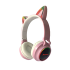 Flash Light Cute Cat Ears Wireless Bluetooth Headphones Kid Girls Stereo Bluetooth Headset with Mic