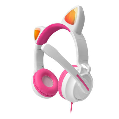 หูฟัง Cat Ear แบบไร้สาย 10 ม. พร้อมไฟ RGB LED Moving Light